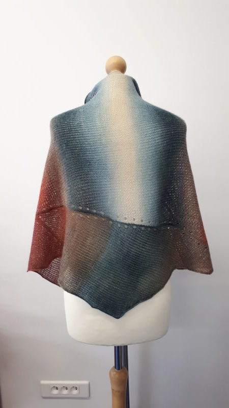 Châle tricot knitted shawl_2